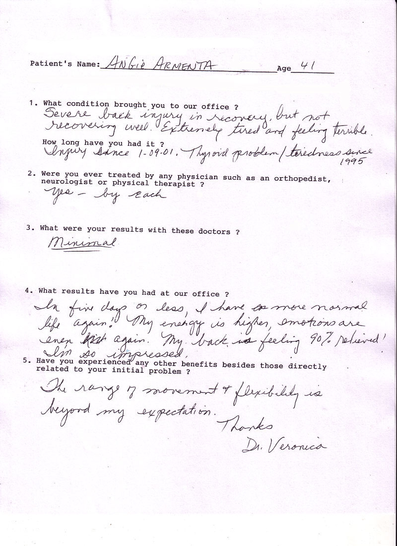 Fatigue Patient Testimonial Armenta