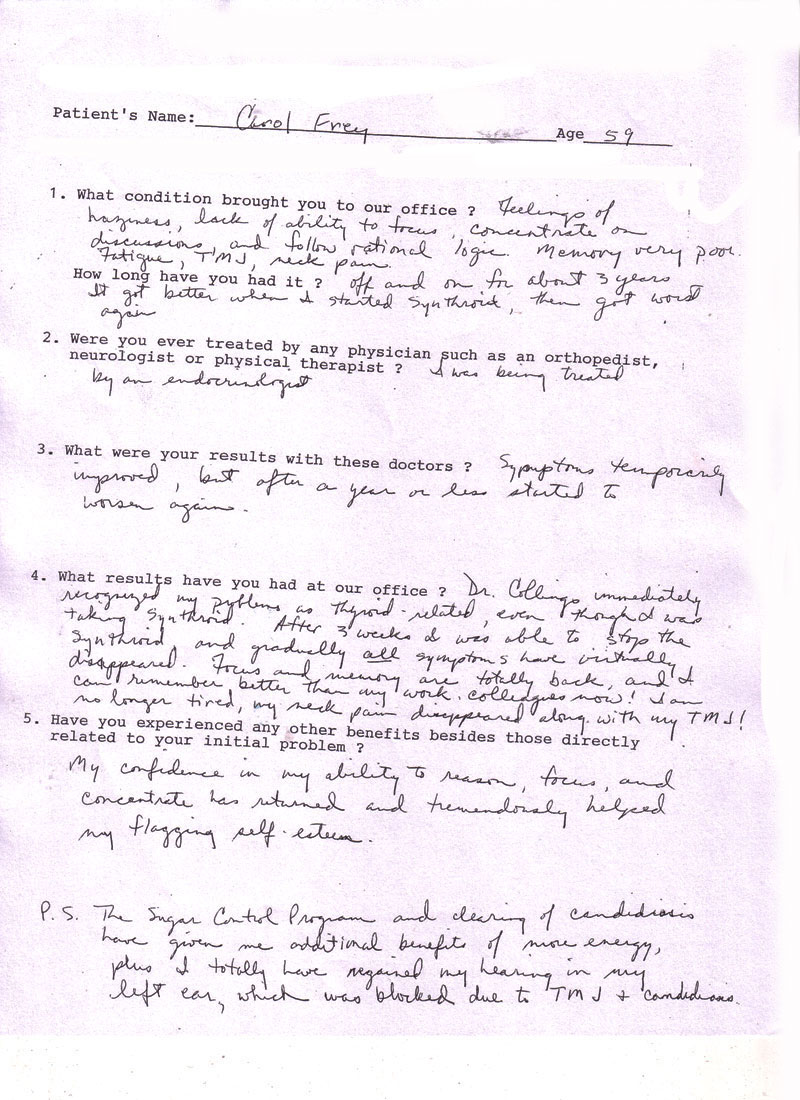 Fatigue Patient Testimonial